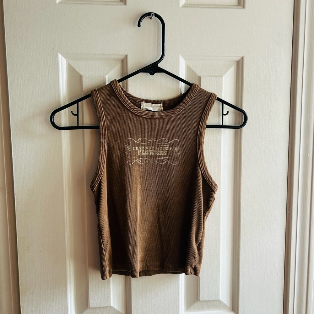 Brown Sleeveless Top